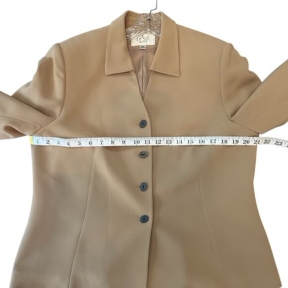 Le Suit women's petite blazer size 14P Taupe - Picture 3 of 5